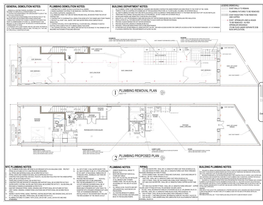 Plumbing plans, a real sheet